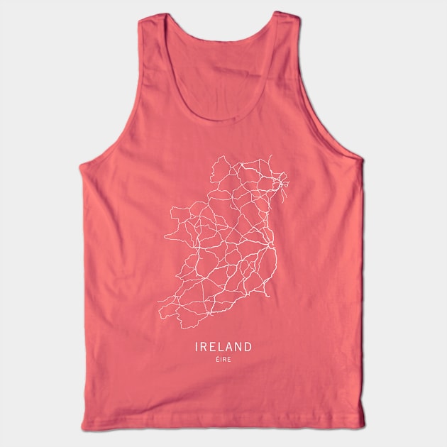 Ireland Road Map Tank Top by ClarkStreetPress